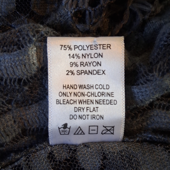 This & That Elegant Gray Women's Cardigan 2XL Festival Coachella Lace Floral - Picture 10 of 14